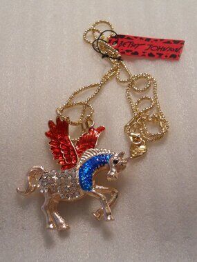Betsey Johnson - Pegasus Pendant Necklace   930